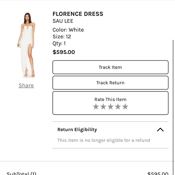COPY - SAU LEE SZ 12 NWT Florence Dress in White - Picture 2 of 11